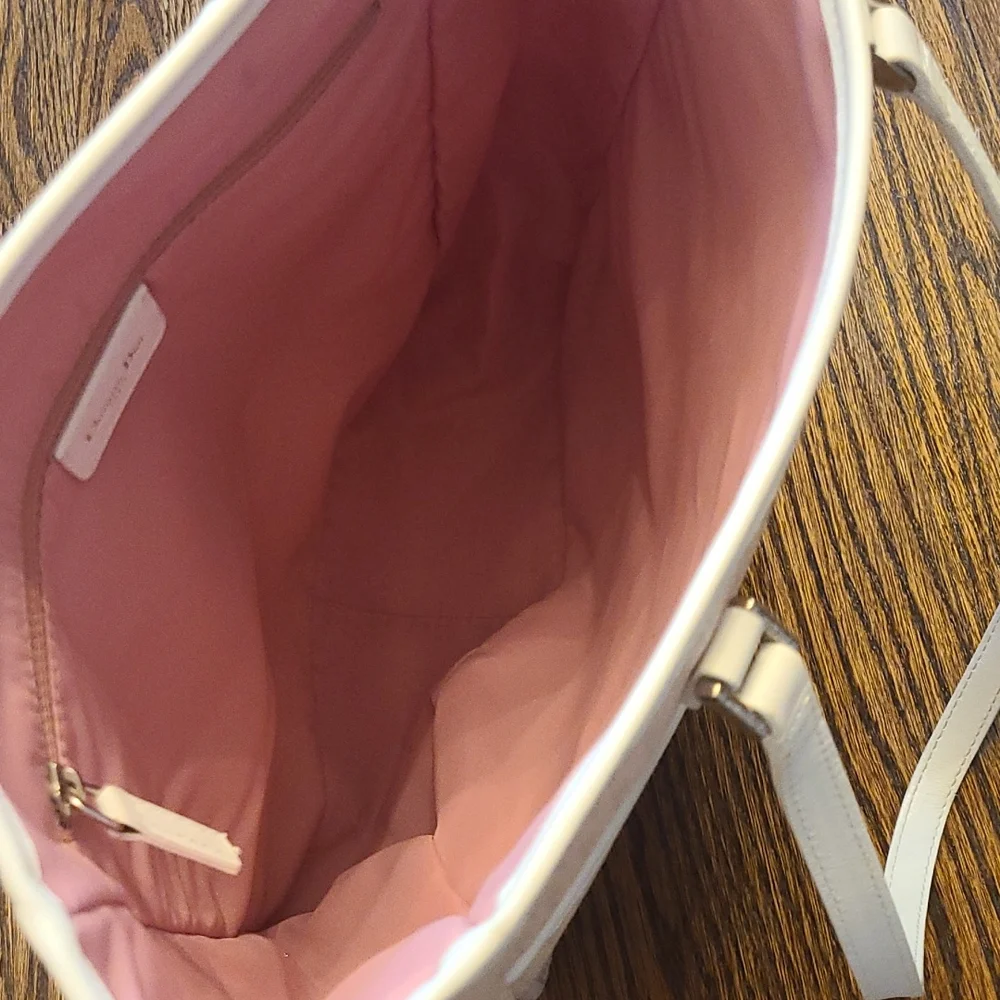 Dior Light Pink Quilted Tote with White Straps